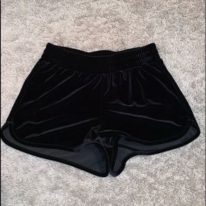 Velvet black shorts